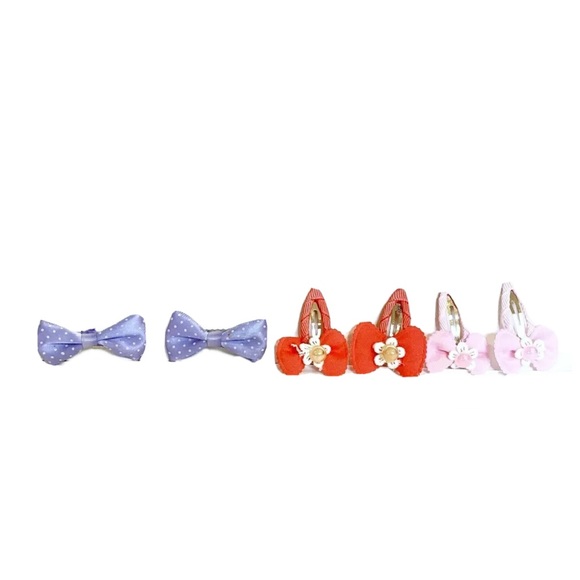 Hair Bow Lot Unicorn Pink Red Blue Flower Polka Dot Paisley Animal Print Plaid - Picture 11 of 11